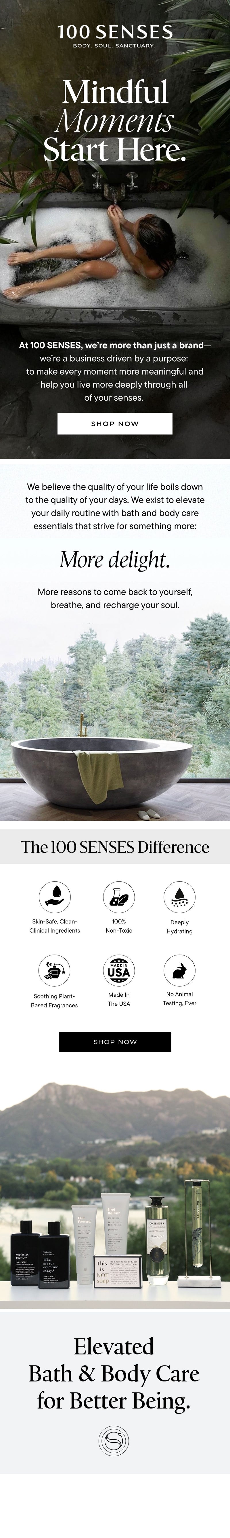 100 Senses Educational Email Design