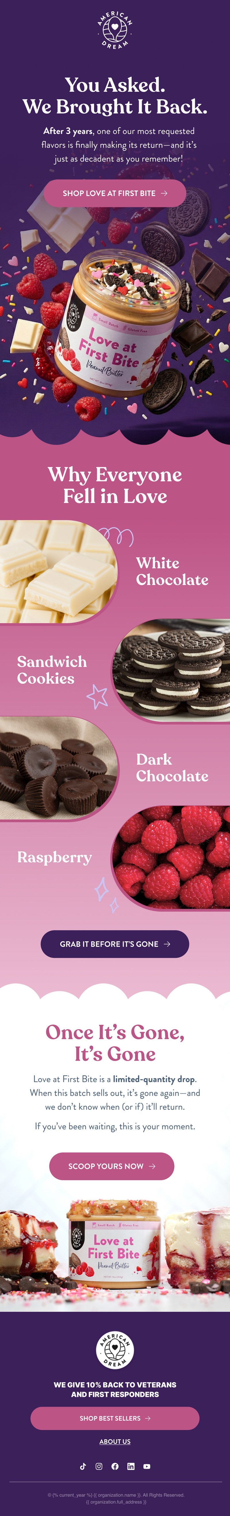 American Dream Nut Butter Sale Klaviyo Email