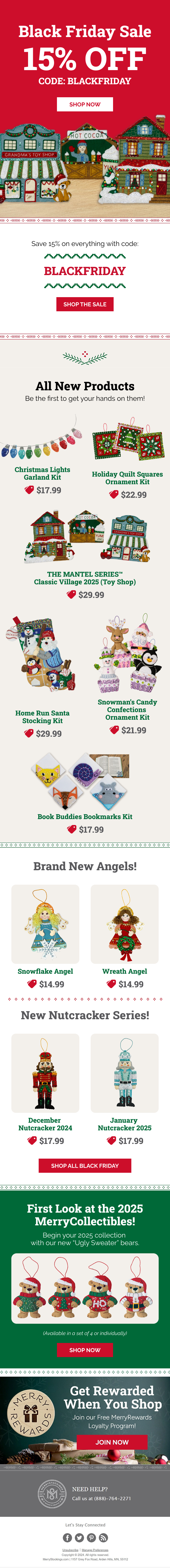 Merry Stockings Black Friday Email Design
