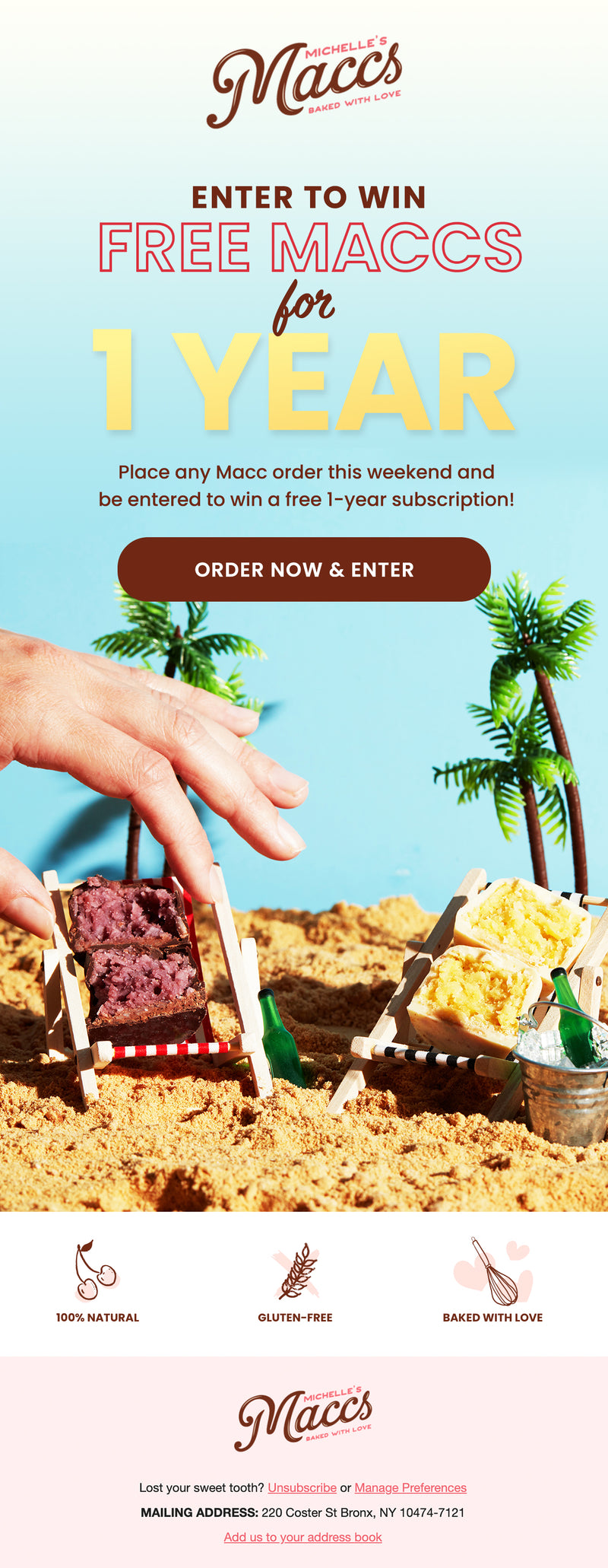 Michelle's Maccs Contest Email Design