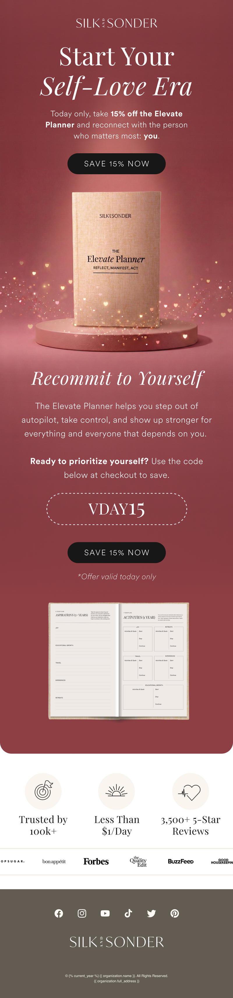 Silk + Sonder Flash Sale Klaviyo Email Design