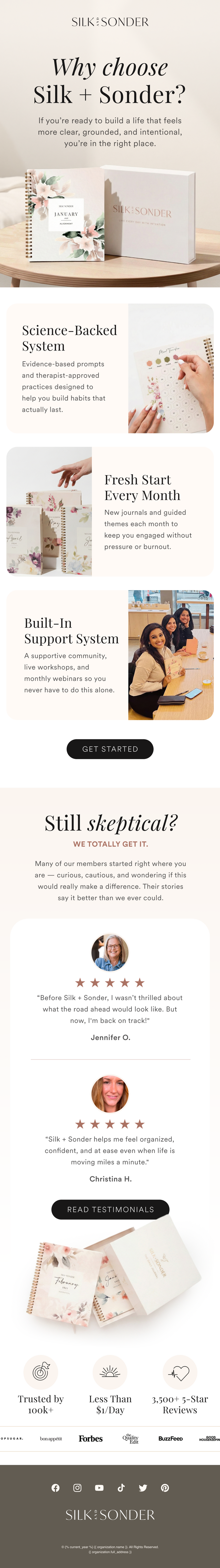 Silk + Sonder Klaviyo Email Design